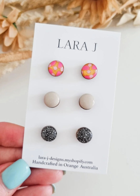 10mm Earring Trio #8