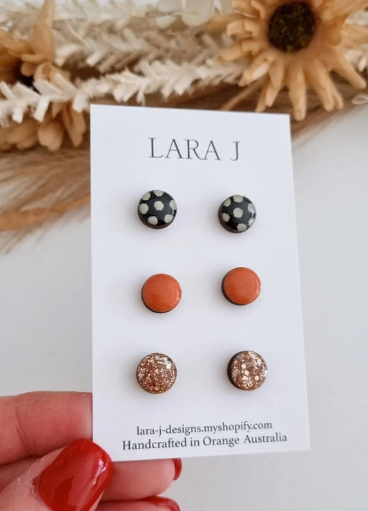 10mm Earring Trio #20