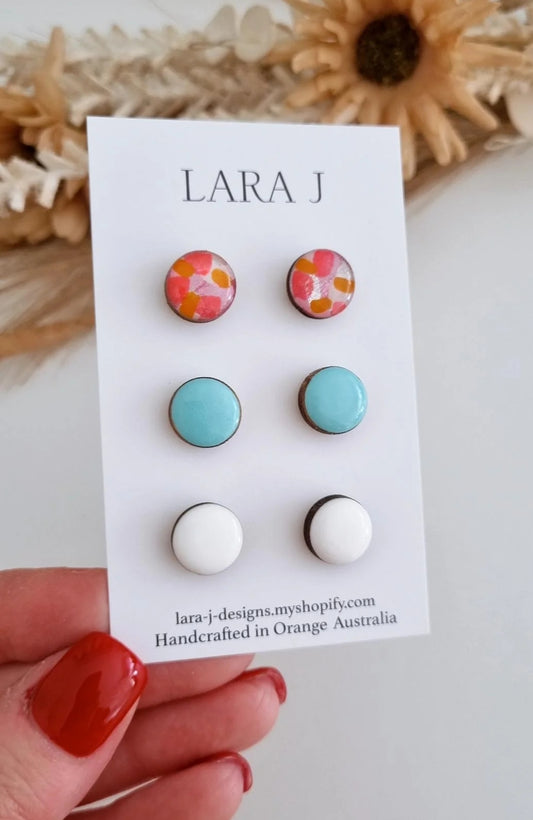 12mm Earring Trio #14