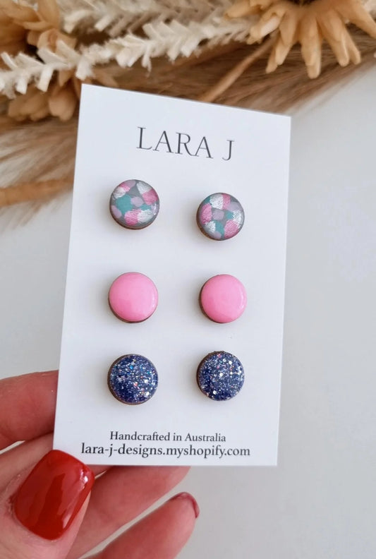 12mm Earring Trio #13