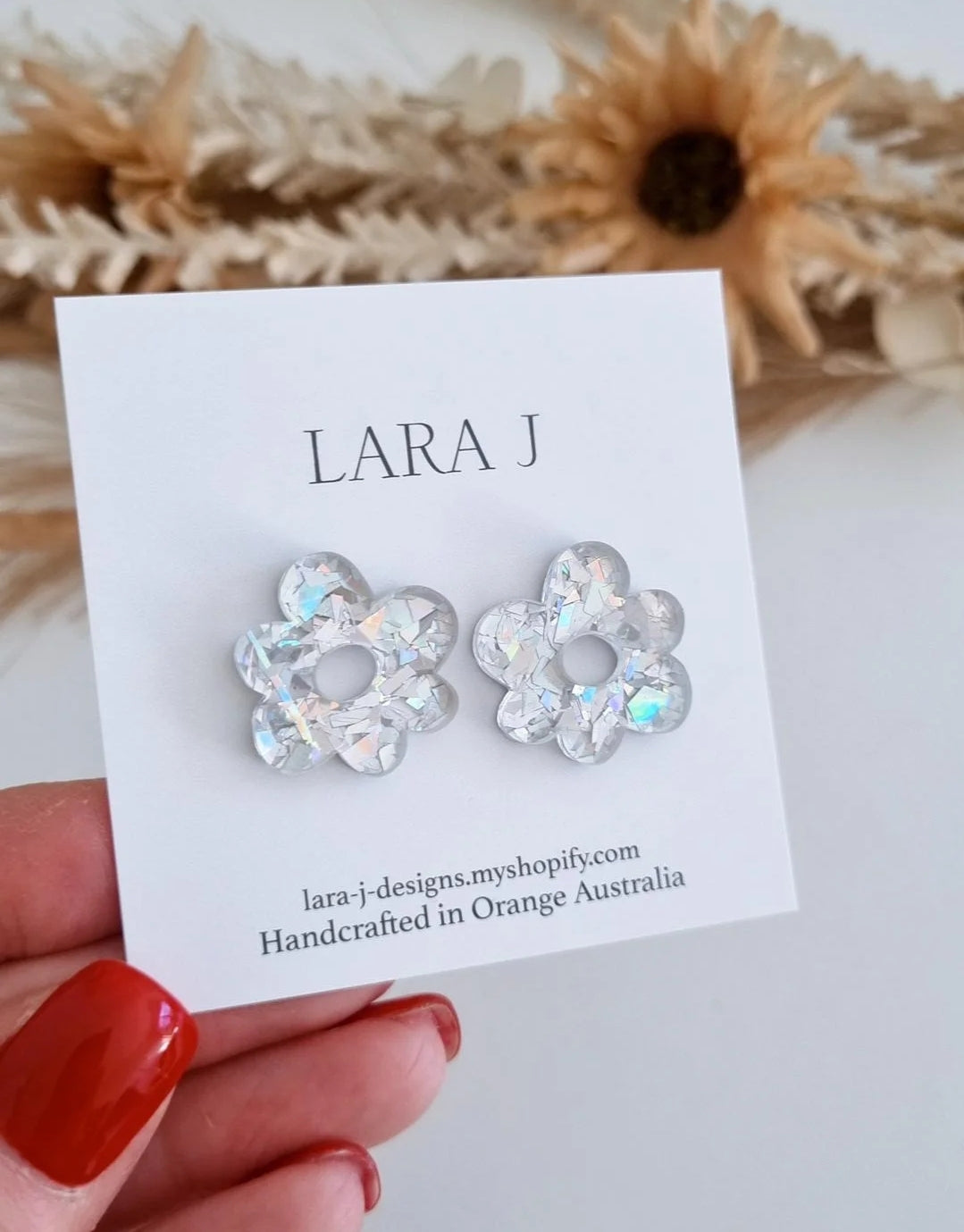 Flower Studs - Silver