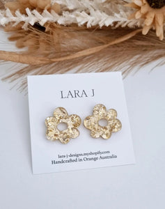 Flower Studs - Light Gold