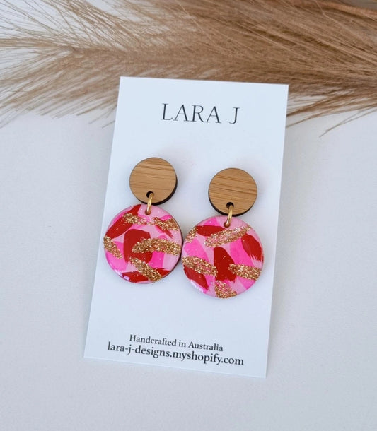 Hand Painted Circle Christmas Dangle