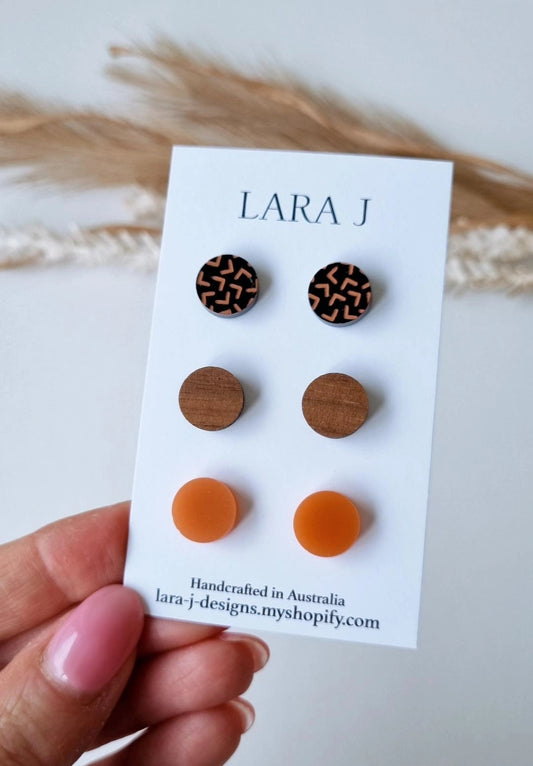 12mm Earring Trio #5