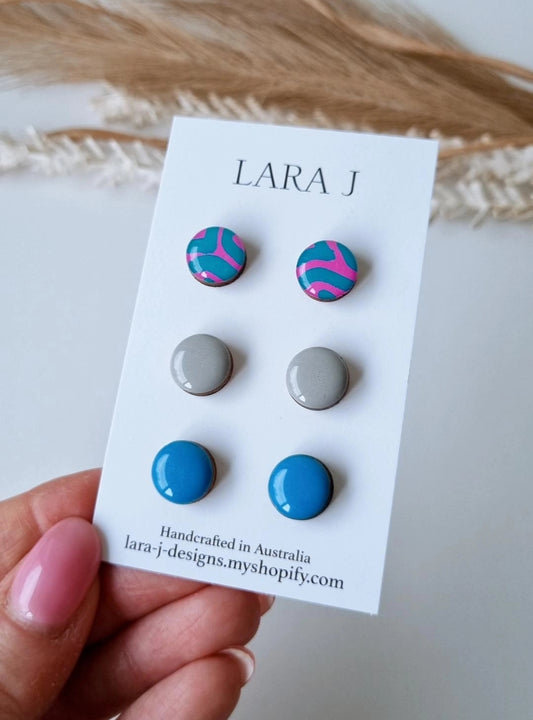 12mm Earring Trio #2