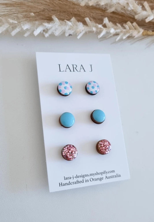 10mm Earring Trio #5