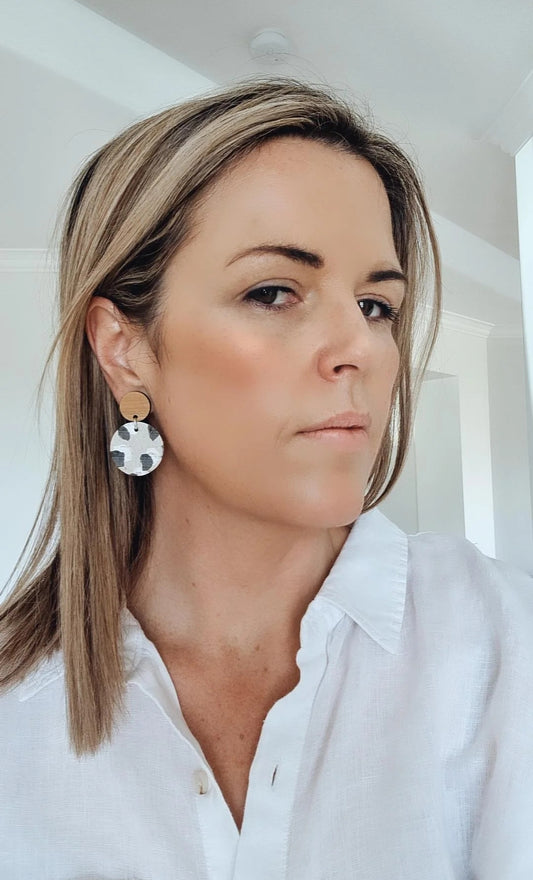 Small Animal Leather Dangles - Neutral