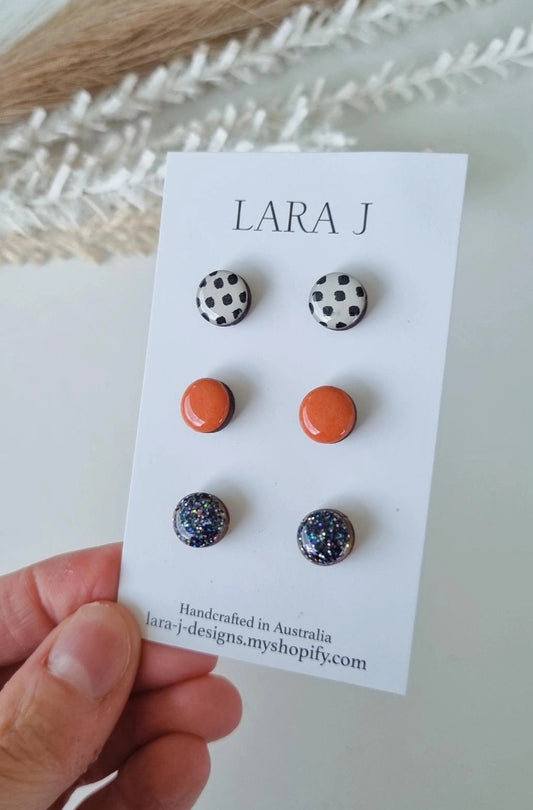 10mm Earring Trio #3
