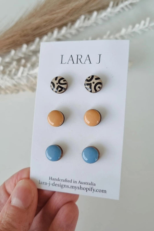 10mm Earring Trio #24