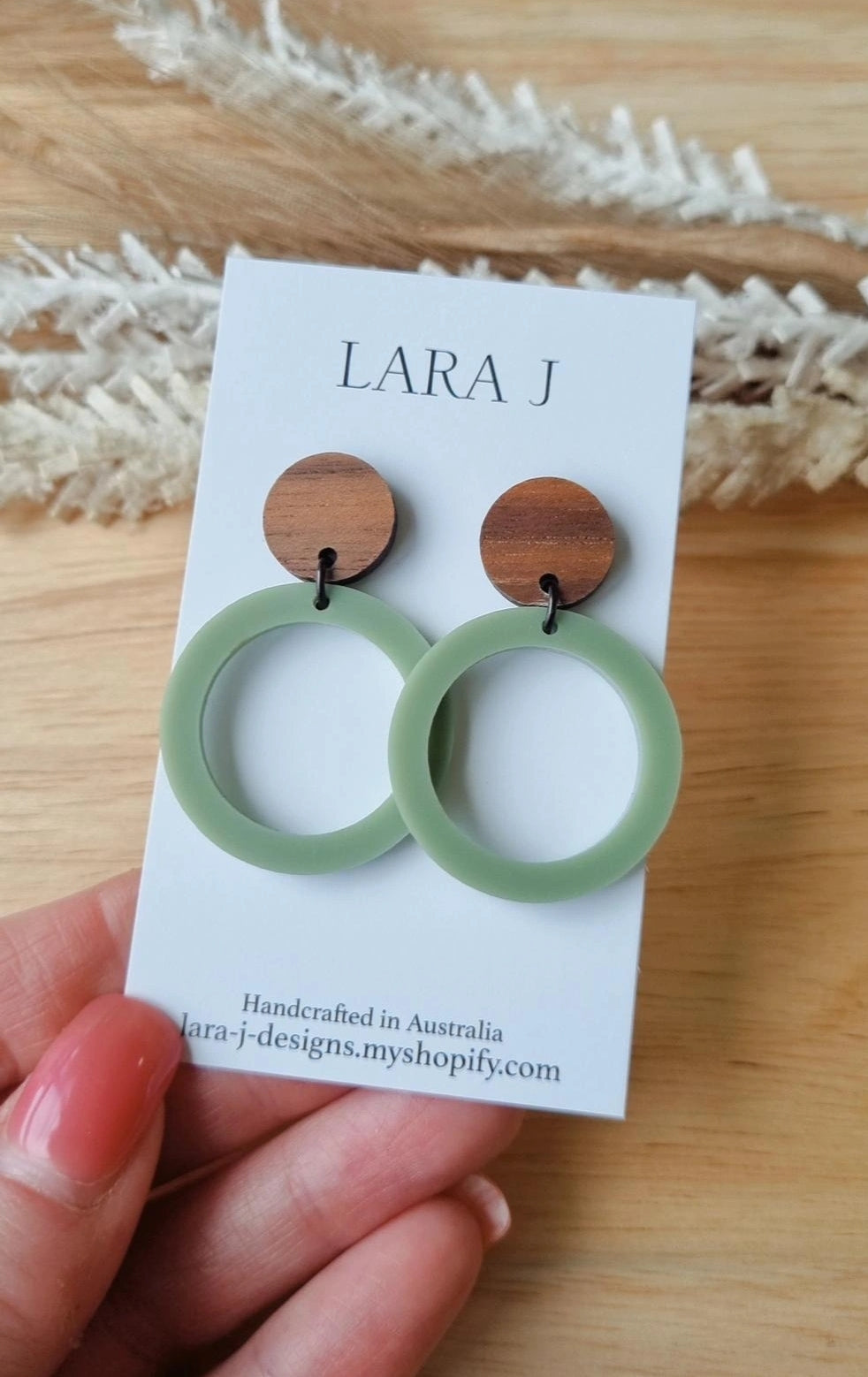 Loop Dangle- Khaki- Bamboo Top
