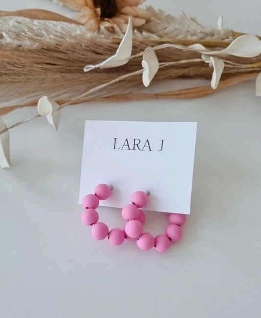 Regular Bead Hoop - Bubblegum
