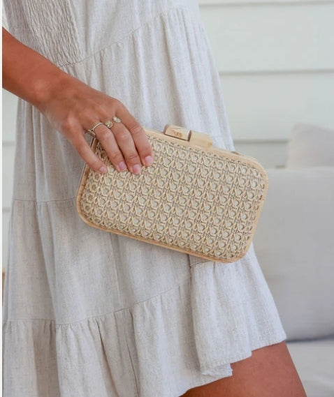 Woven Timber Clutch Set - Natural #2
