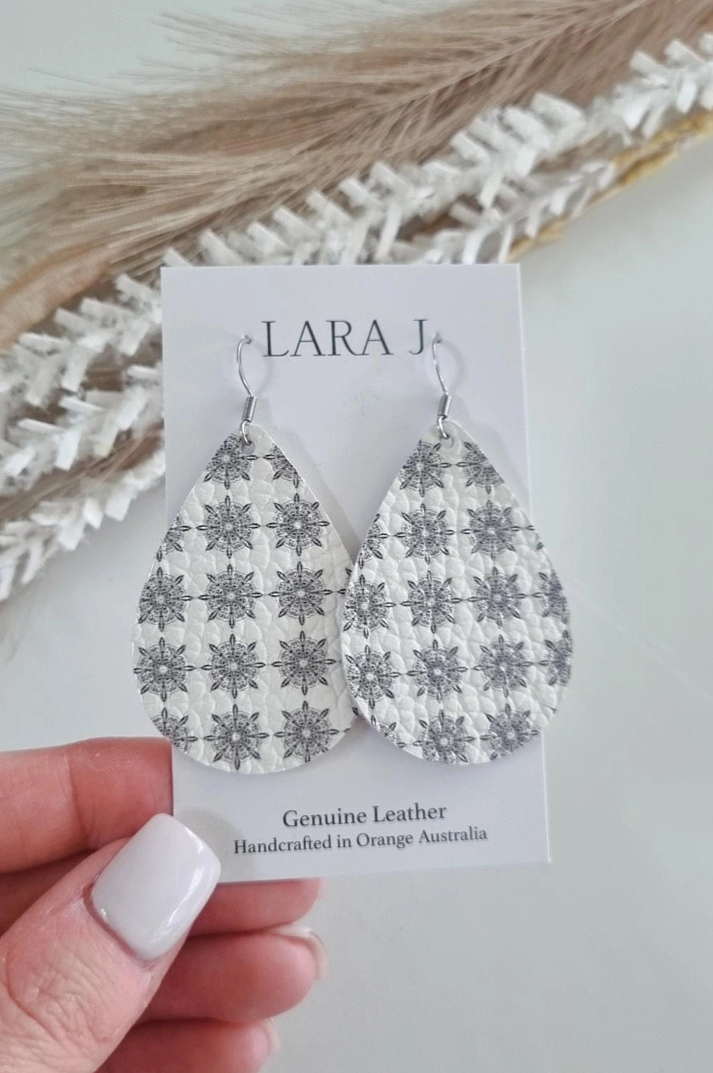 Star Leather Earrings
