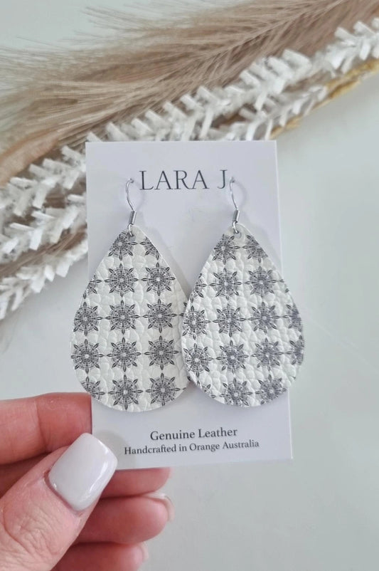 Star Leather Earrings