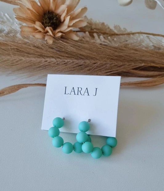 Regular Bead Hoop - Mint