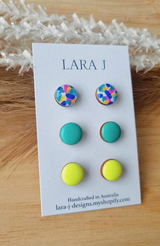 12mm Earring Trio #27