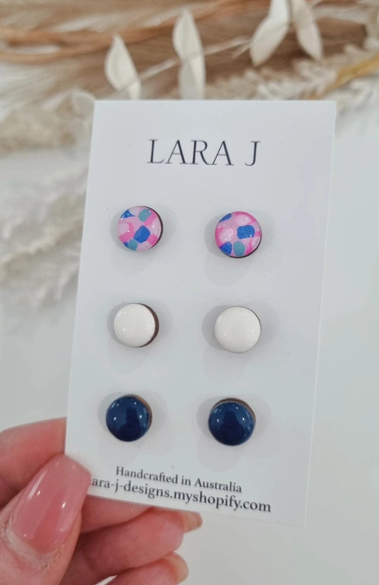 10mm Earring Trio #18