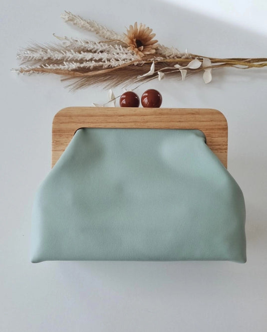 Timber Top Clutch - Sage
