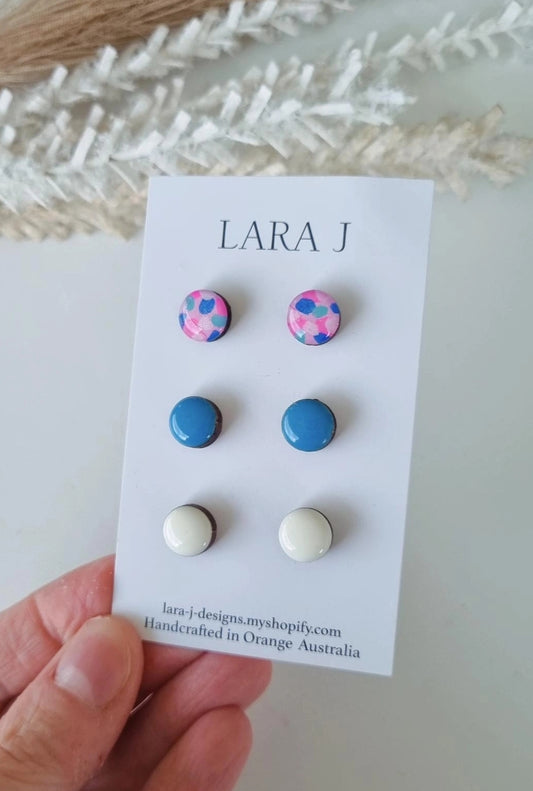 10mm Earring Trio #27
