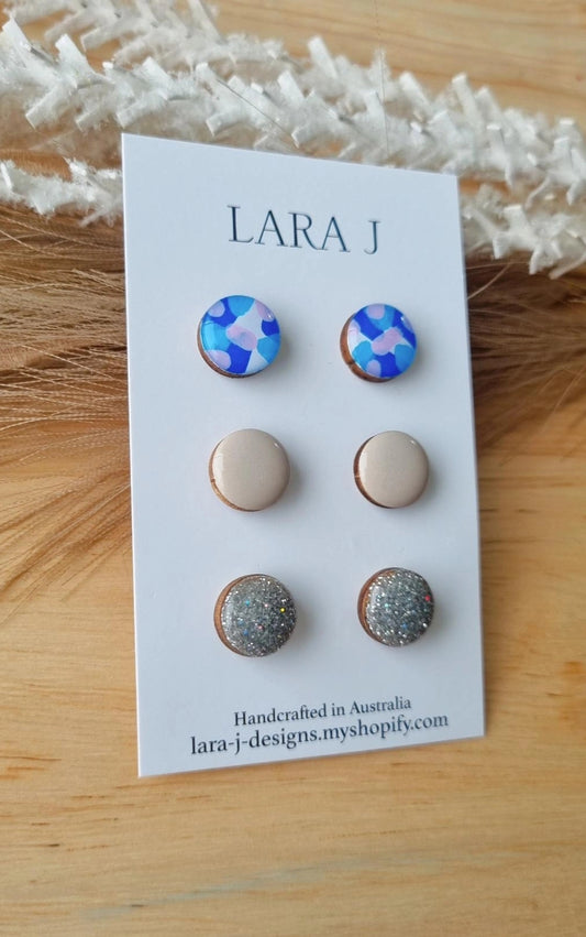 12mm Earring Trio #15