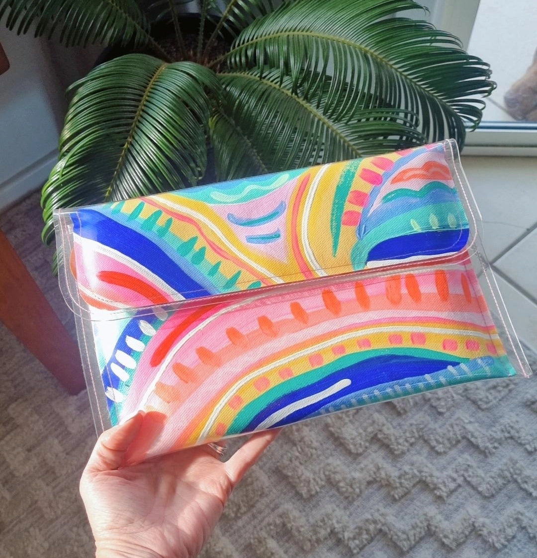 Large Handpainted Clutch #2