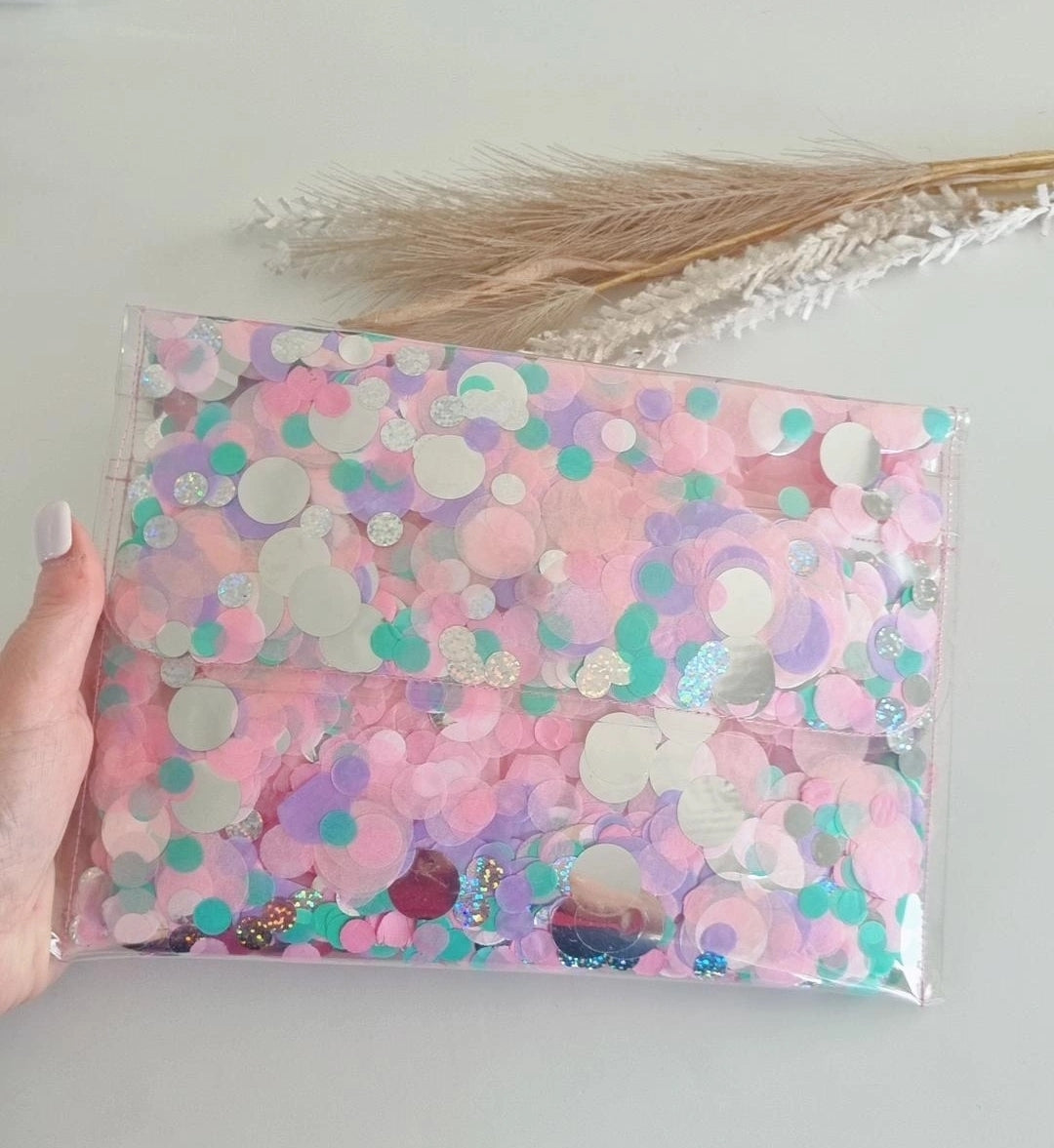 Medium Confetti Clutch