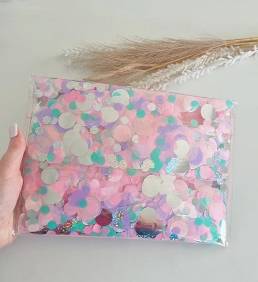 Medium Confetti Clutch