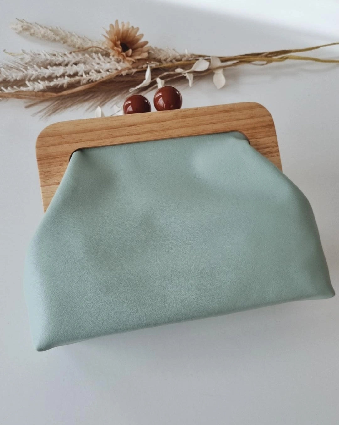 Timber Top Clutch - Sage