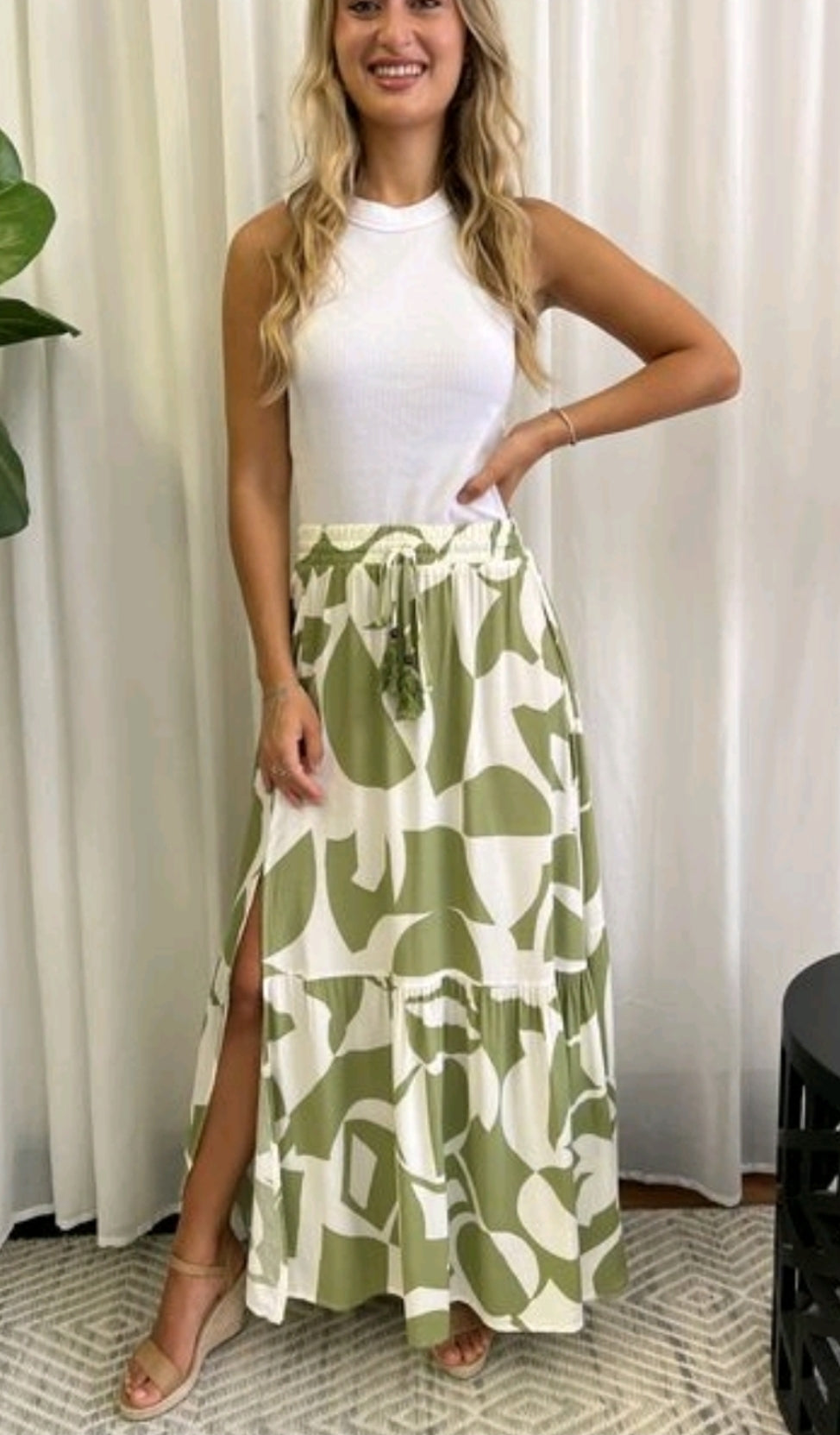 Melody Maxi Skirt - Sage