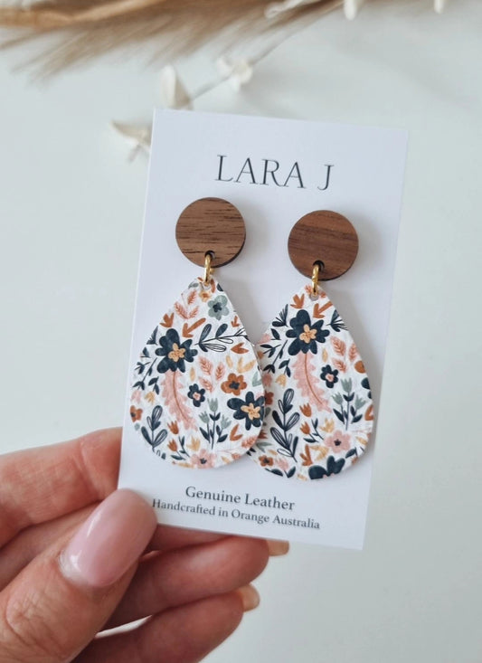 Blossom Leather Earrings