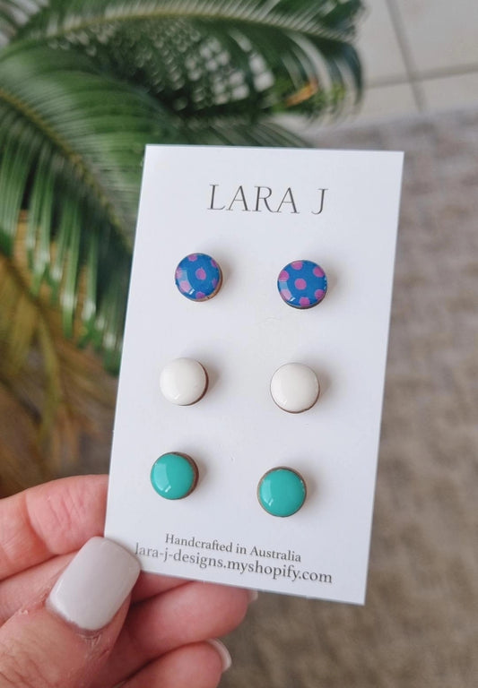 10mm Earring Trio #39