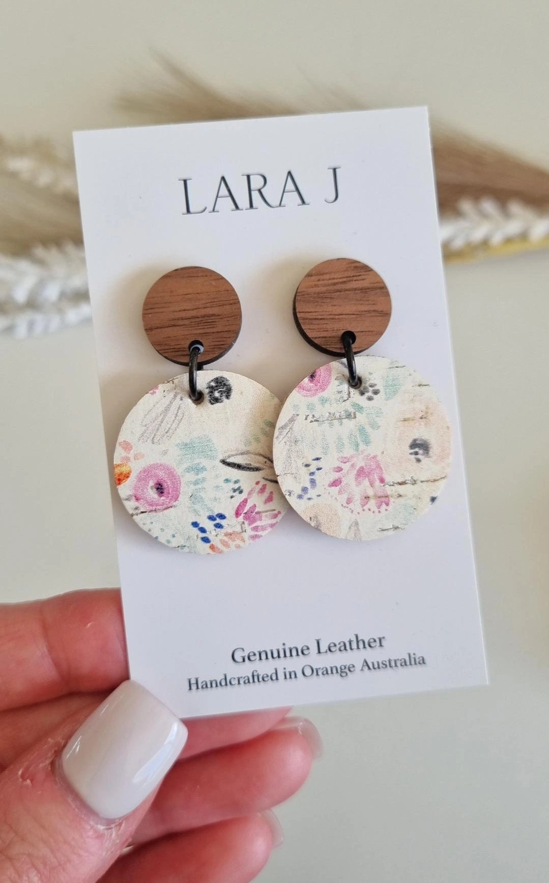 Small Belle Leather Dangles #3