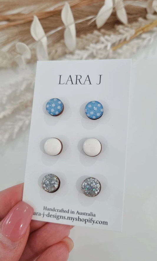 10mm Earring Trio #20