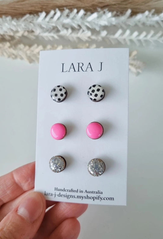 10mm Earring Trio #20