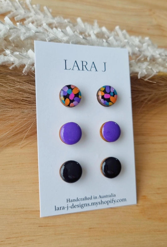 12mm Earring Trio #28