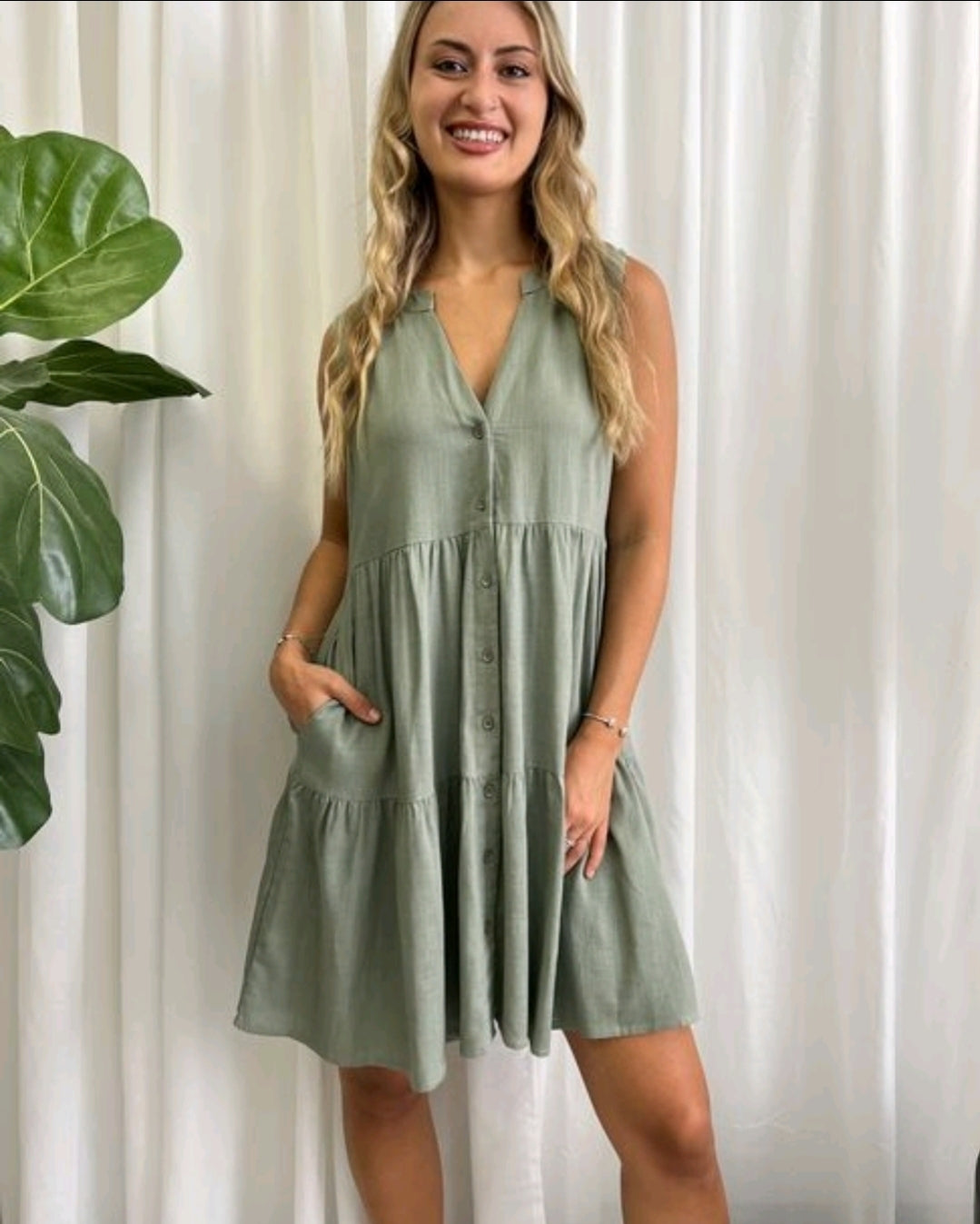 Gracie Dress - Khaki