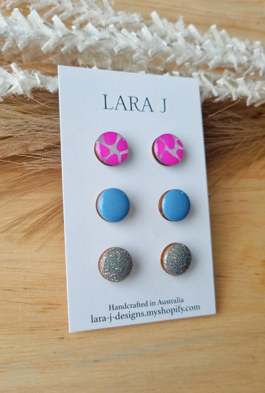 12mm Earring Trio #18