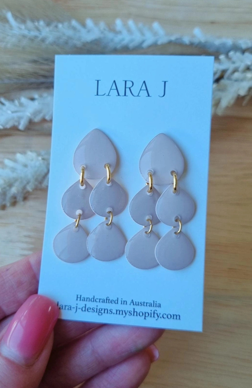 Nude Chandelier Dangle
