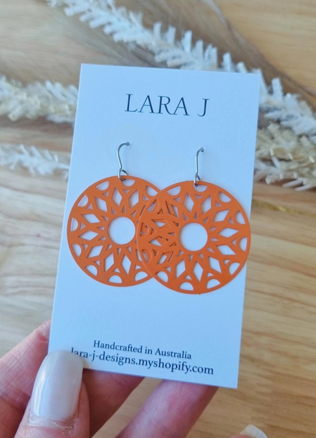 Evelyn Hook Dangle - Burnt Orange