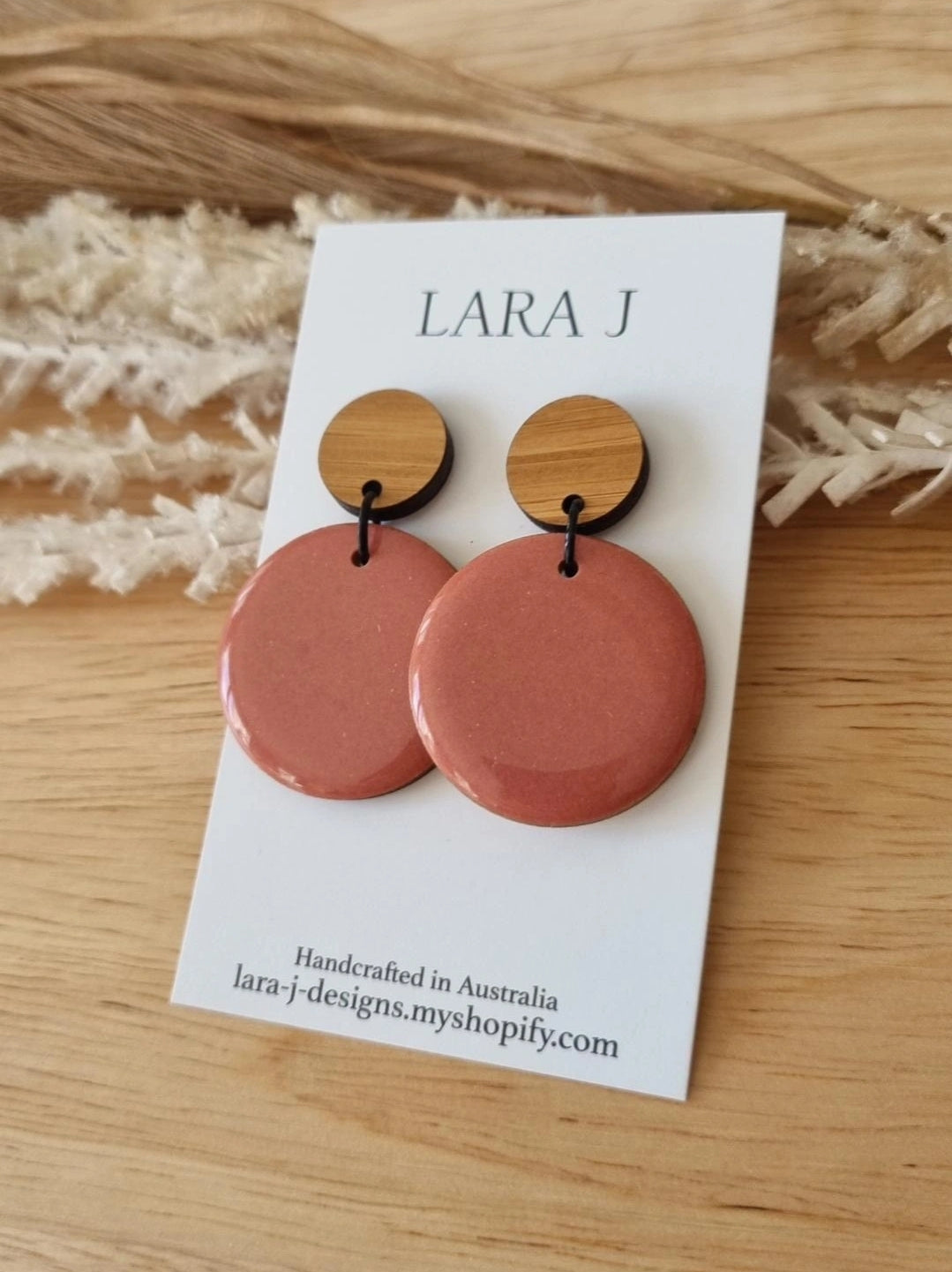 Resin Dangle - Dusty Pink