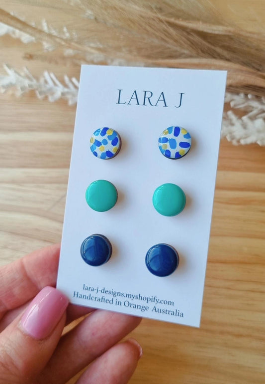 12mm Earring Trio #6