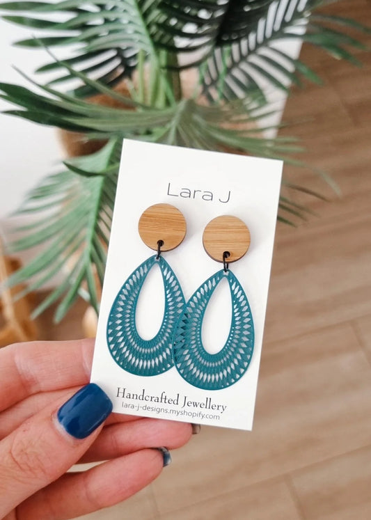 Harlow Dangle Green - Bamboo Top