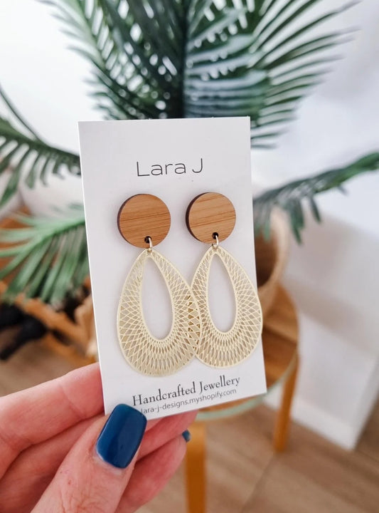 Harlow Dangle Gold - Bamboo Top