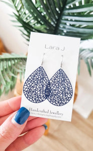 Tear Drop Dangles - Blue