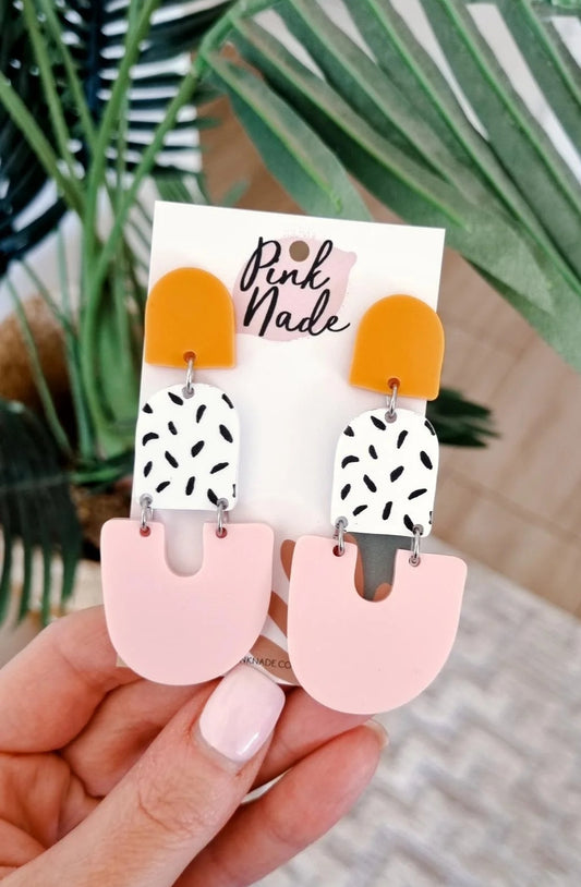 Statement Dangles - Blush