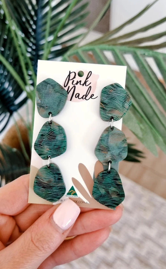 Trio Dangles - Emerald