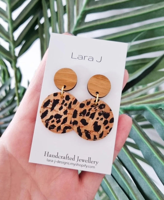 ▪︎ Small Cheetah Leather Dangles