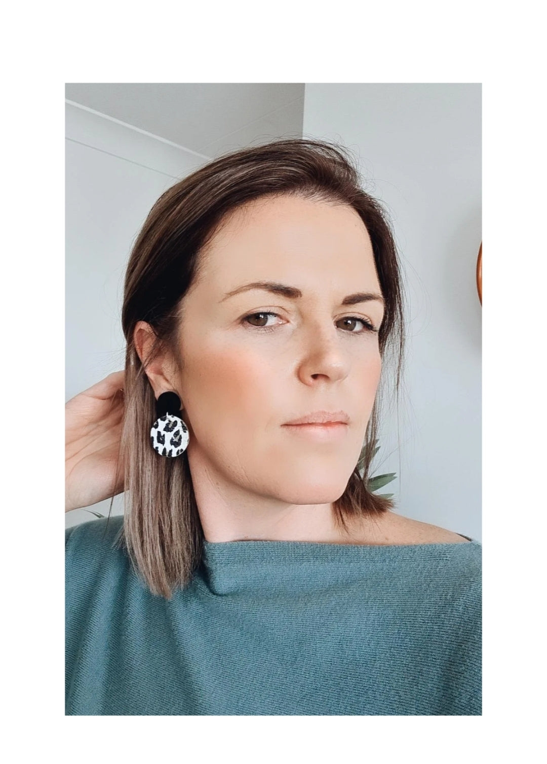 Small Animal Leather Dangles - Black Top