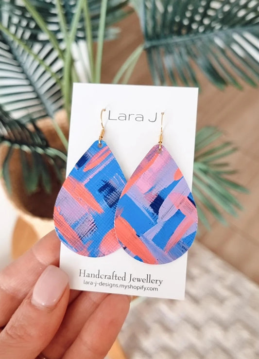 Sunset Leather Earrings