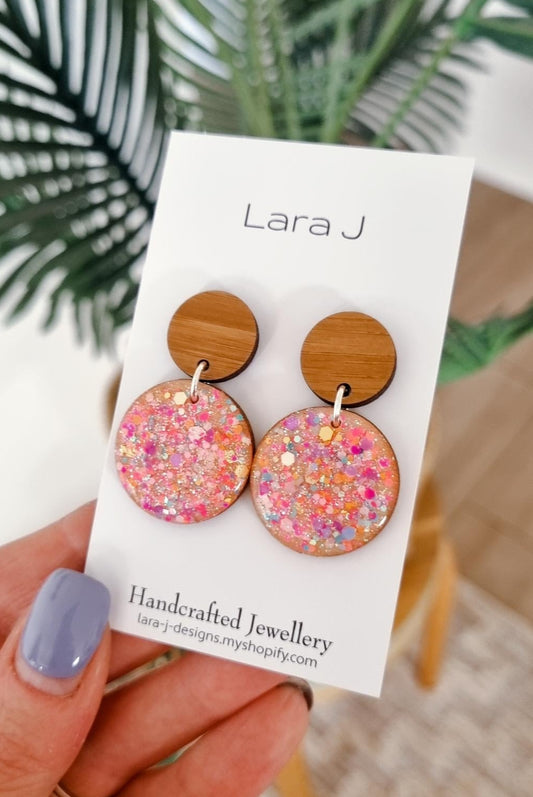 Petite Circle Dangle - Summer